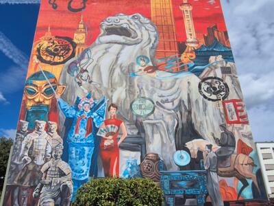 Shanghai Fresco — Street art by Shi Qiren in Lyon