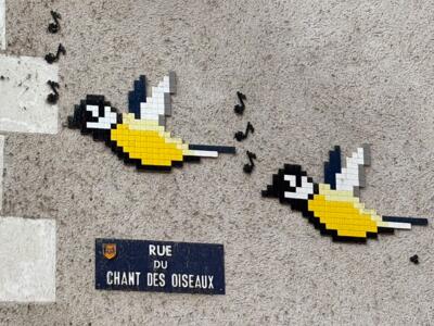 Mésanges de la rue du Chant des Oiseaux — Street art de Mifamosa à Blois