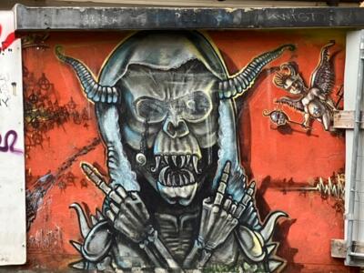 Skull — Street art in Neuchâtel