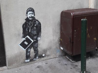 Emar - the child's relationship with technology — Street art in Caen