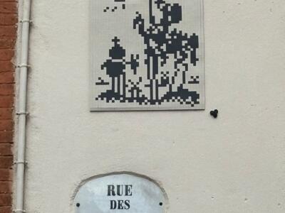 Moulin et personnage de la rue des Moulins — Street art de Mifamosa à Toulouse