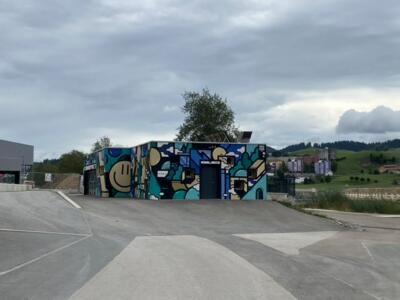 Connection — Street art by DRÜ EGG in Le Locle