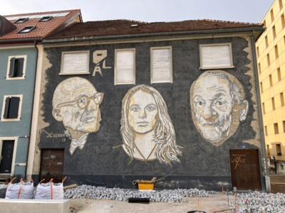 Three Faces of La Chaux-de-Fonds — Street art by Telmo Guerra in La Chaux-de-Fonds