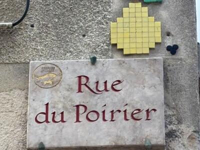 La poire de la rue du Poirier — Street art de Mifamosa à Orléans