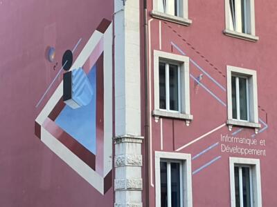 Informatique et Développement Trompe-l'oeil — Street art in La Chaux-de-Fonds