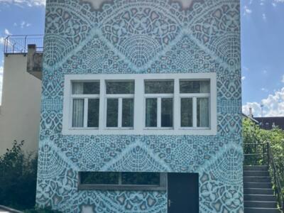 Lace Walls: Locle Lace #1 — Street art by NeSpoon in Le Locle