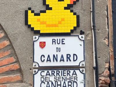 Canard jaune de la rue du Canard — Street art de Mifamosa à Toulouse