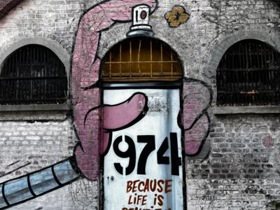 Because life is beautiful — Street art by Jace in Le Havre