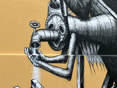Le Locle and the Water — Street art by PHLEGM in Le Locle