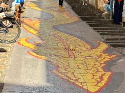 The Dragon of the Fantastic Tower — Street art in Neuchâtel