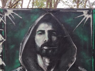 Prêtre  — Street art by Godelu in Nantes