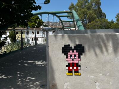 Mickey Mouse in Tile Mosaic — Street art by Astro Boy in Beniarbeig