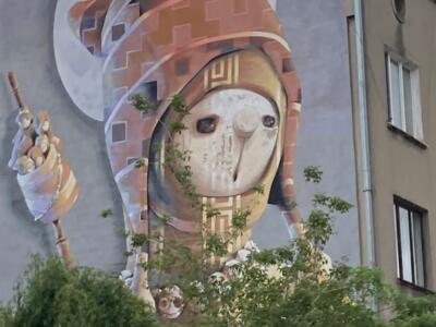 Święty wojownik, Inti's Holy Warrior — Street art by Inti in Łódź