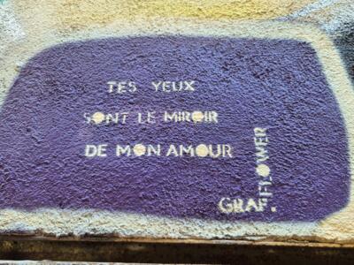Tes yeux sont le miroir de mon amour, Graf Flower — Street art de Graf Flower à Marseille