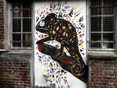 Caméléon danse ! — Street art in Le Havre