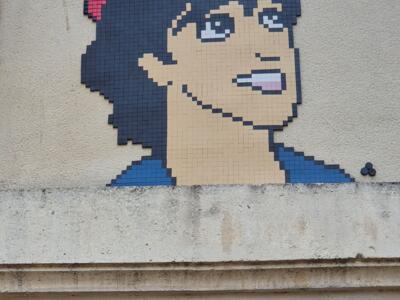 Red Hat — Street art by Mifamosa in Avignon