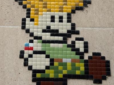 Mario as Street Fighter's Guile — Street art by IN THE WOUP in Orléans