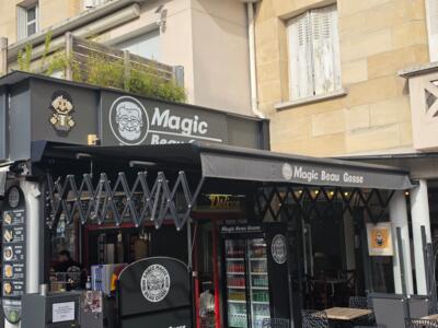IN THE WOUP - Orelsan mosaic on the Magic Beau Gosse restaurant front — Street art by IN THE WOUP in Caen