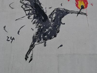 L'oiseau porteur de feu — Street art de War à Rennes
