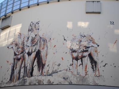 The Wolves — Street art by War in Rennes