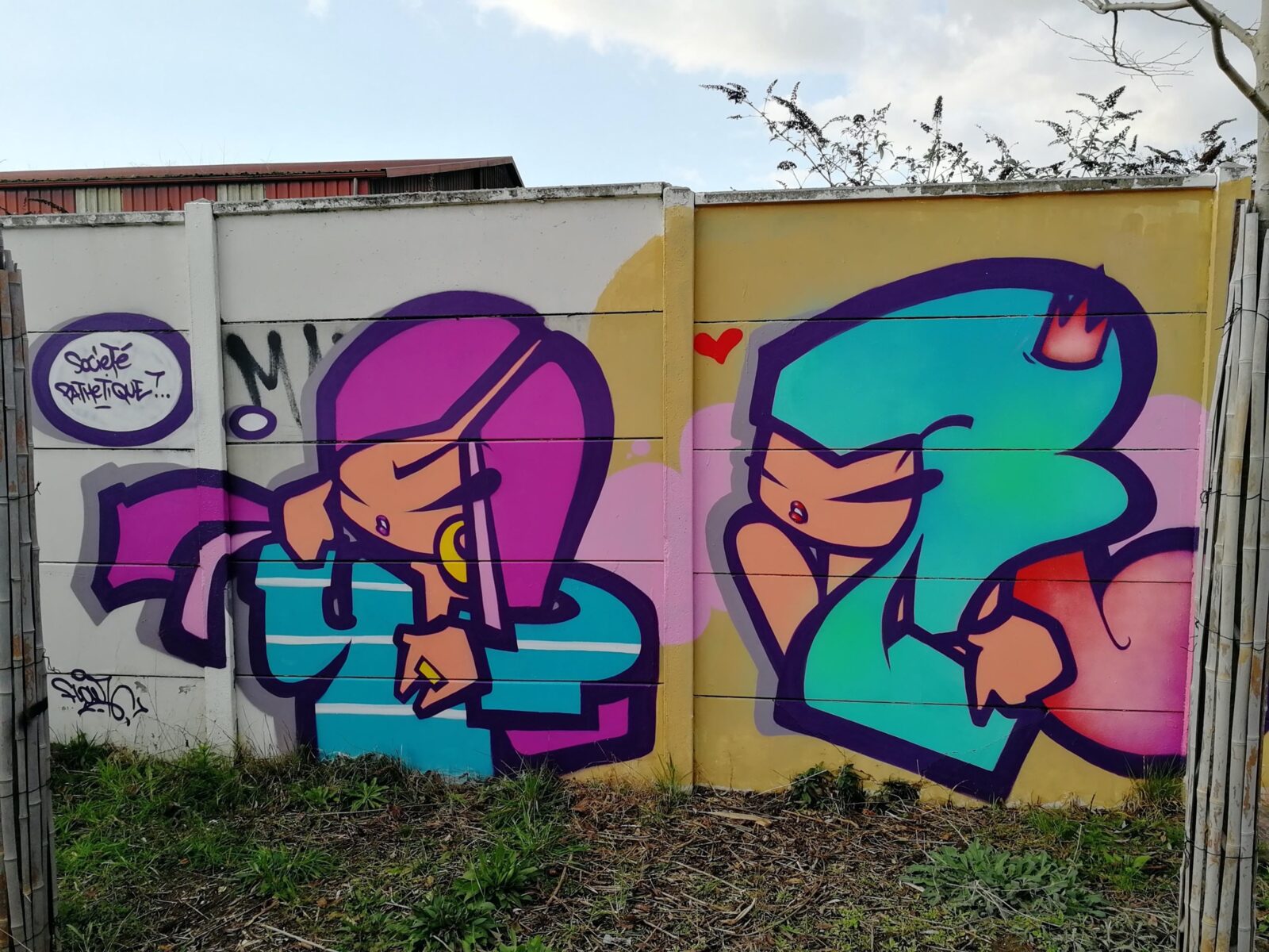 Poetic character by Flow 76, former Nicolas shipyard, quai des Queyries.