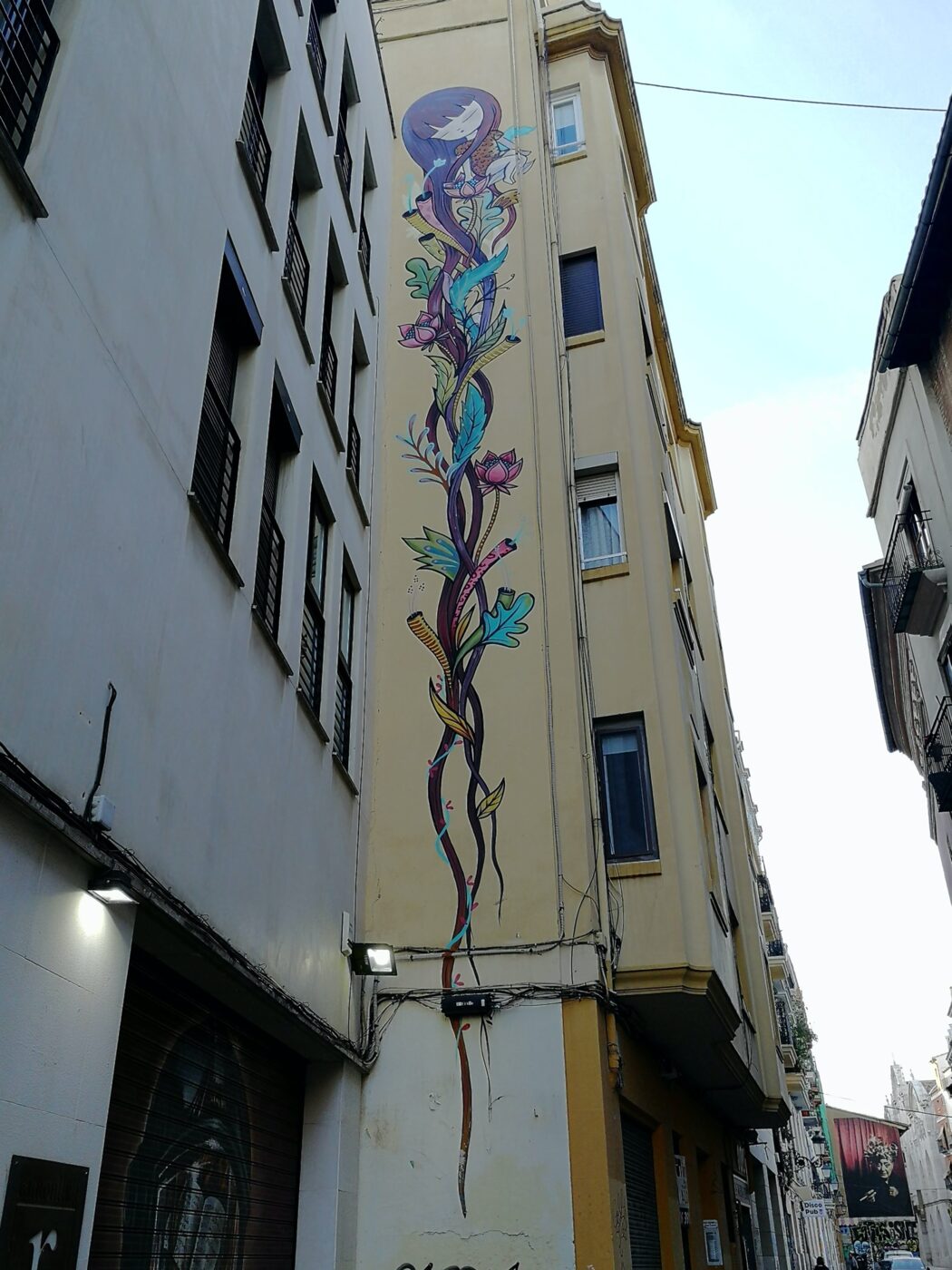 Murale végétale monumentale par Julieta XLF, Plaça de Mossén Sorell.