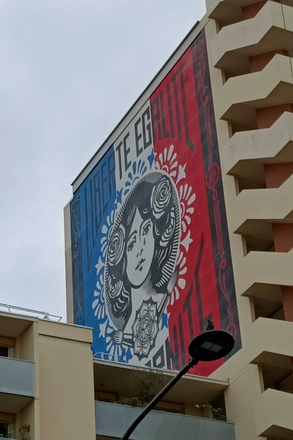 Liberty, Equality, Fraternity by Shepard Fairey (Obey) - 186 Rue Nationale, 75013 Paris