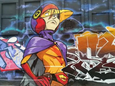 Superhéros et Graffiti Sauvage à Montréal