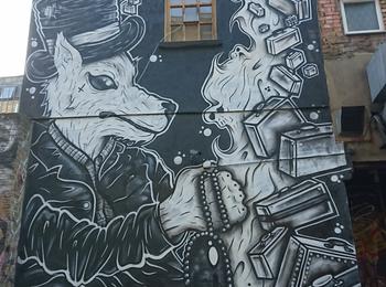 The Dog and Money united-kingdom-london-graffiti
