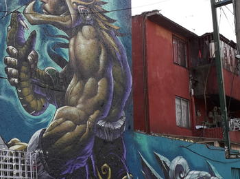 Aztec warrior mexico-ciudad-de-mexico-graffiti