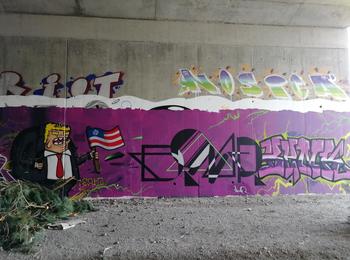Trump USA france-angers-graffiti
