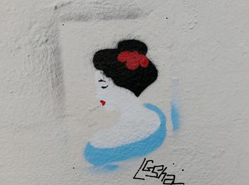 Geisha france-lyon-graffiti