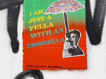 Fella with an umbrella germany-koeln-graffiti