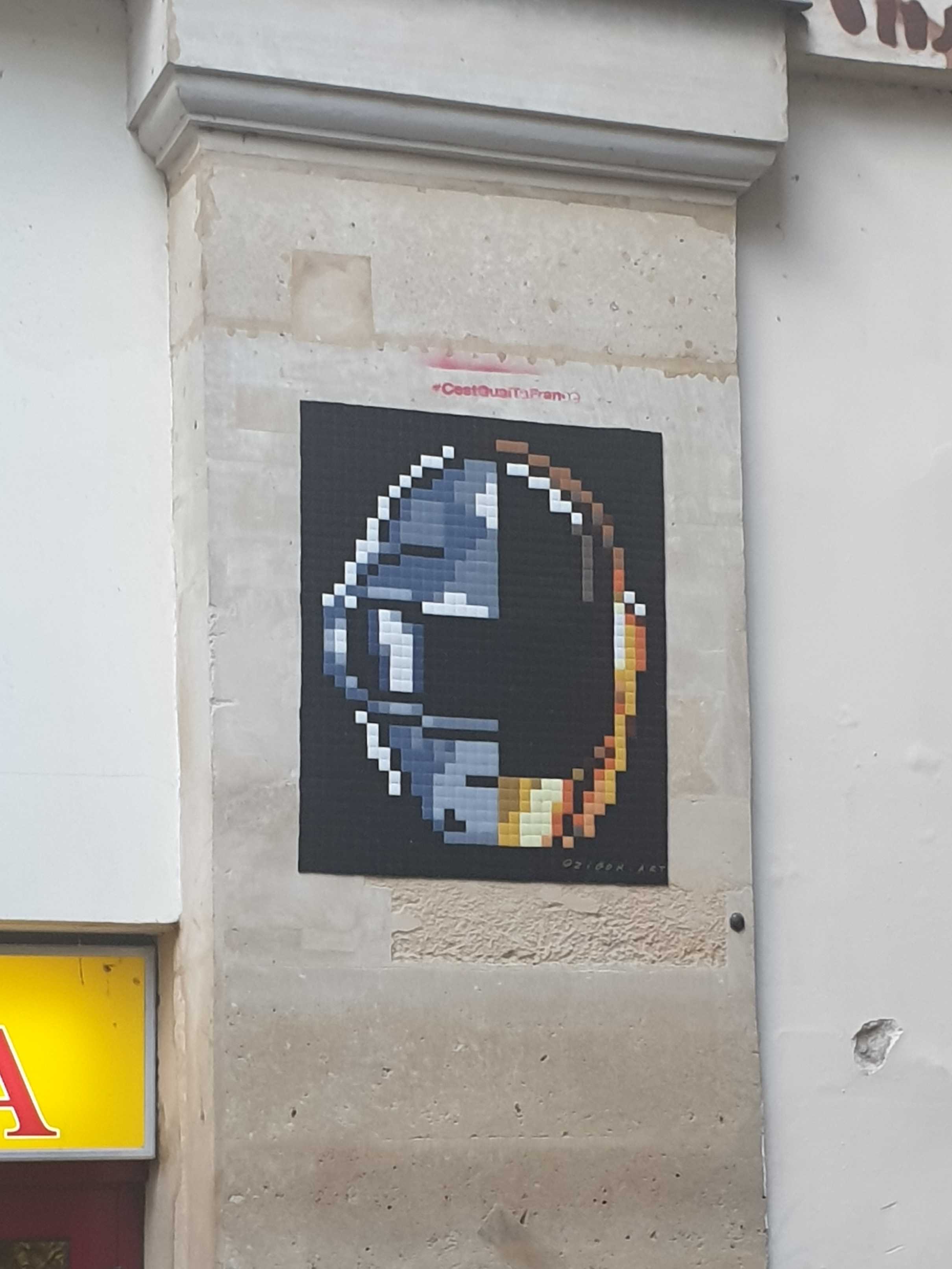 Zigom reproduced in pixelated mosaic the tw… — Paris, France