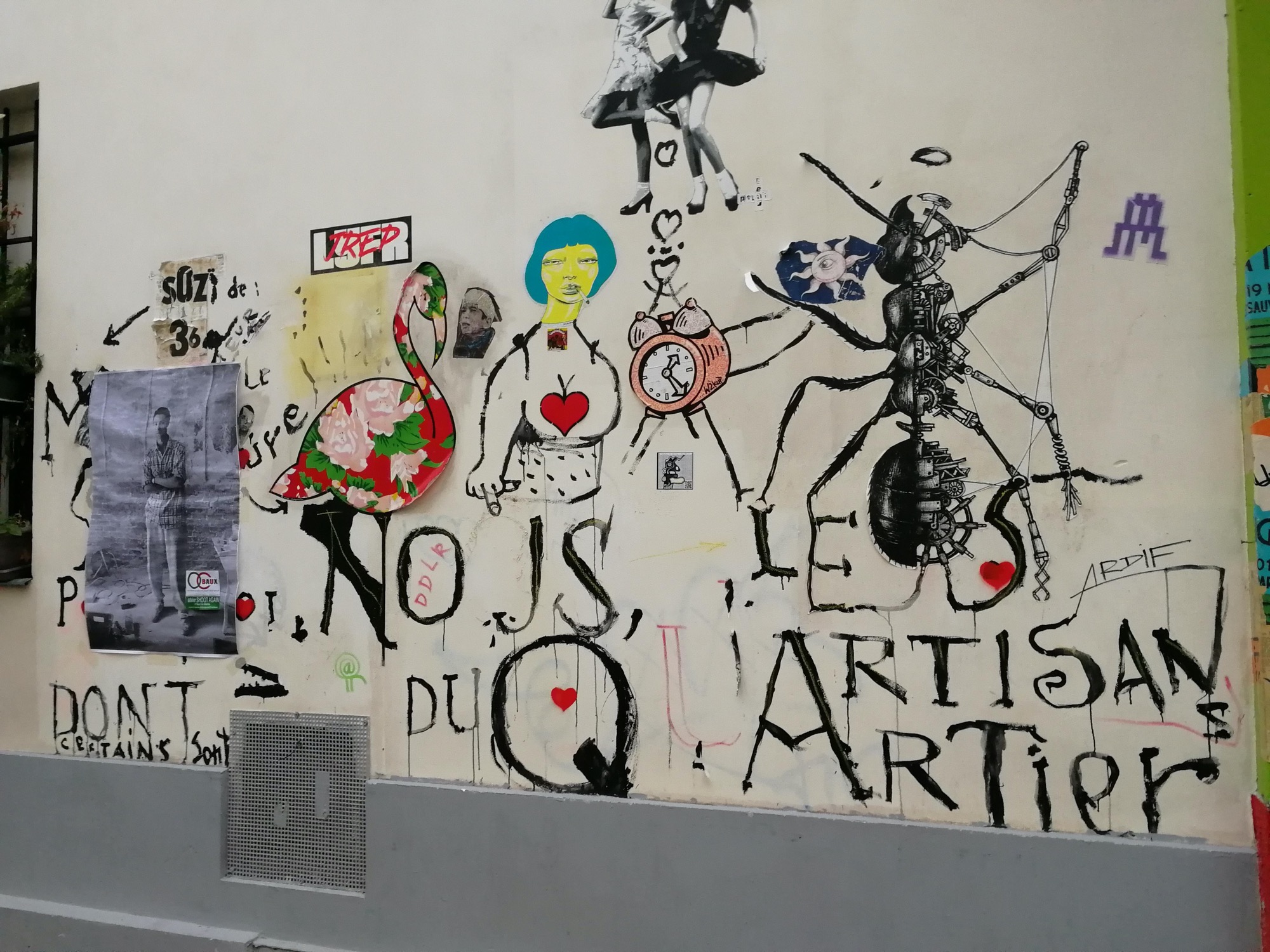 Graffiti 629  capturé par Rabot à Paris France