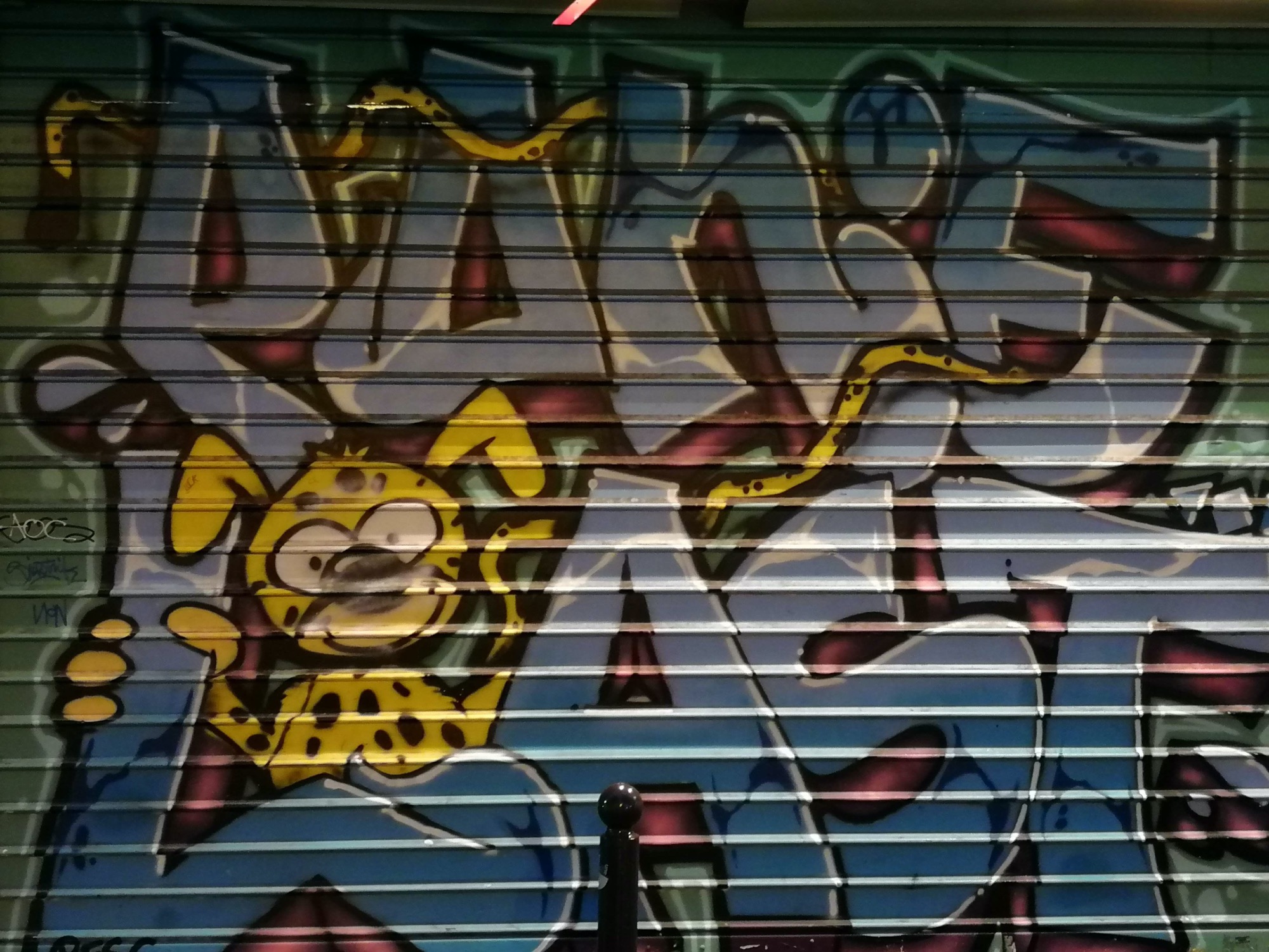 Graffiti 659 Marsupilami capturé par Rabot à Paris France