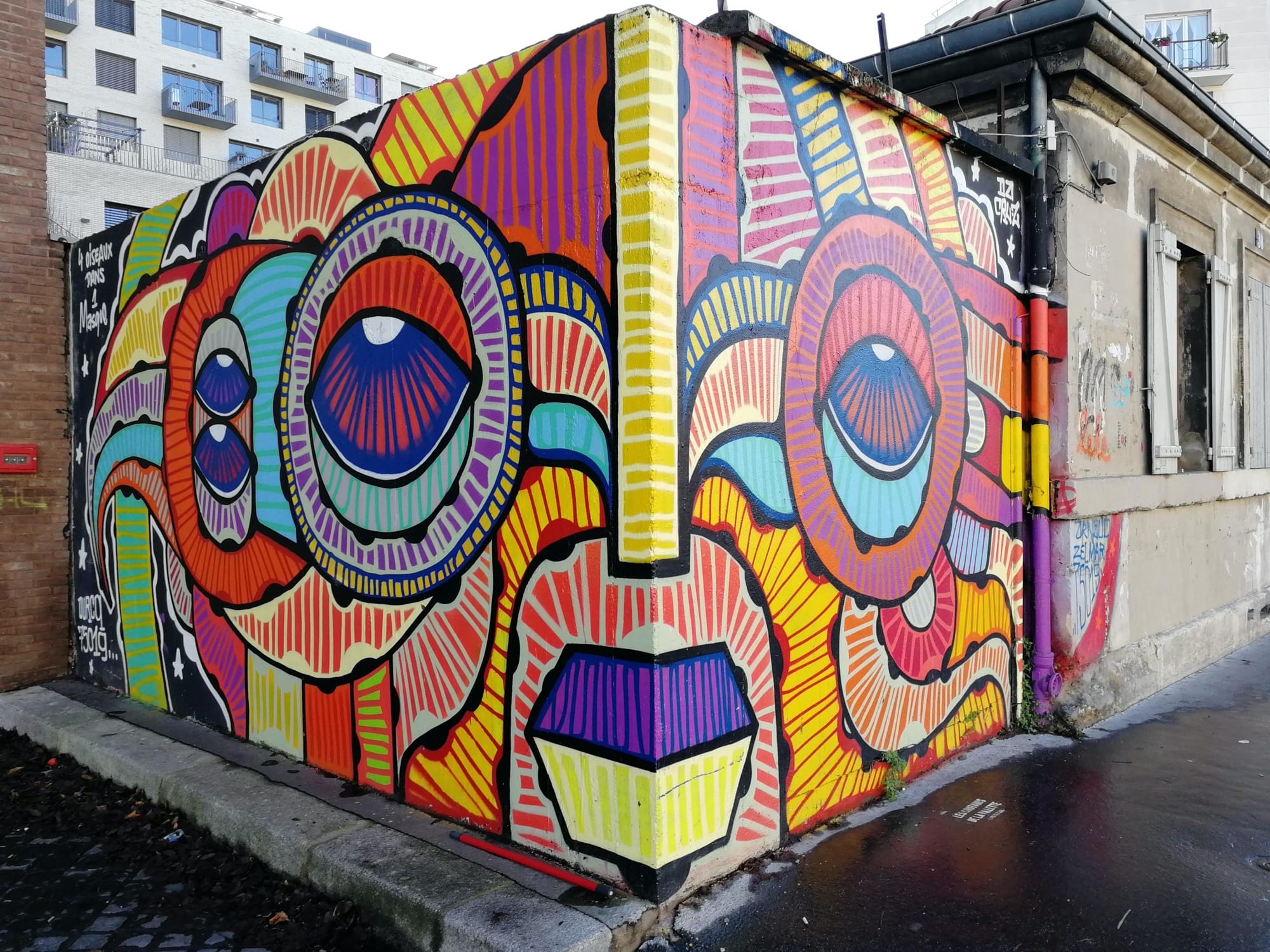 Graffiti 703  by the artist Da Cruz captured by Rabot in Paris France
