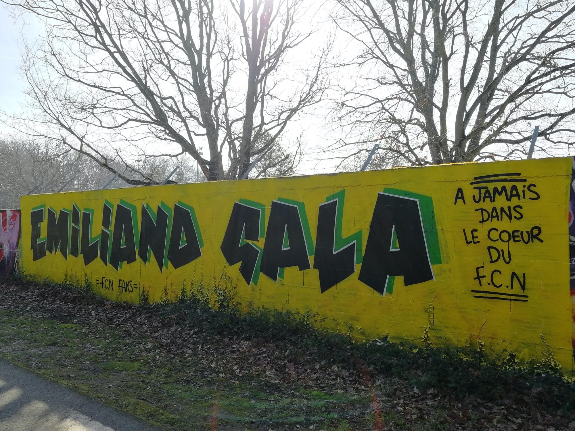 Graffiti 851 Emiliano Sala, FC Nantes captured by Rabot in Nantes France