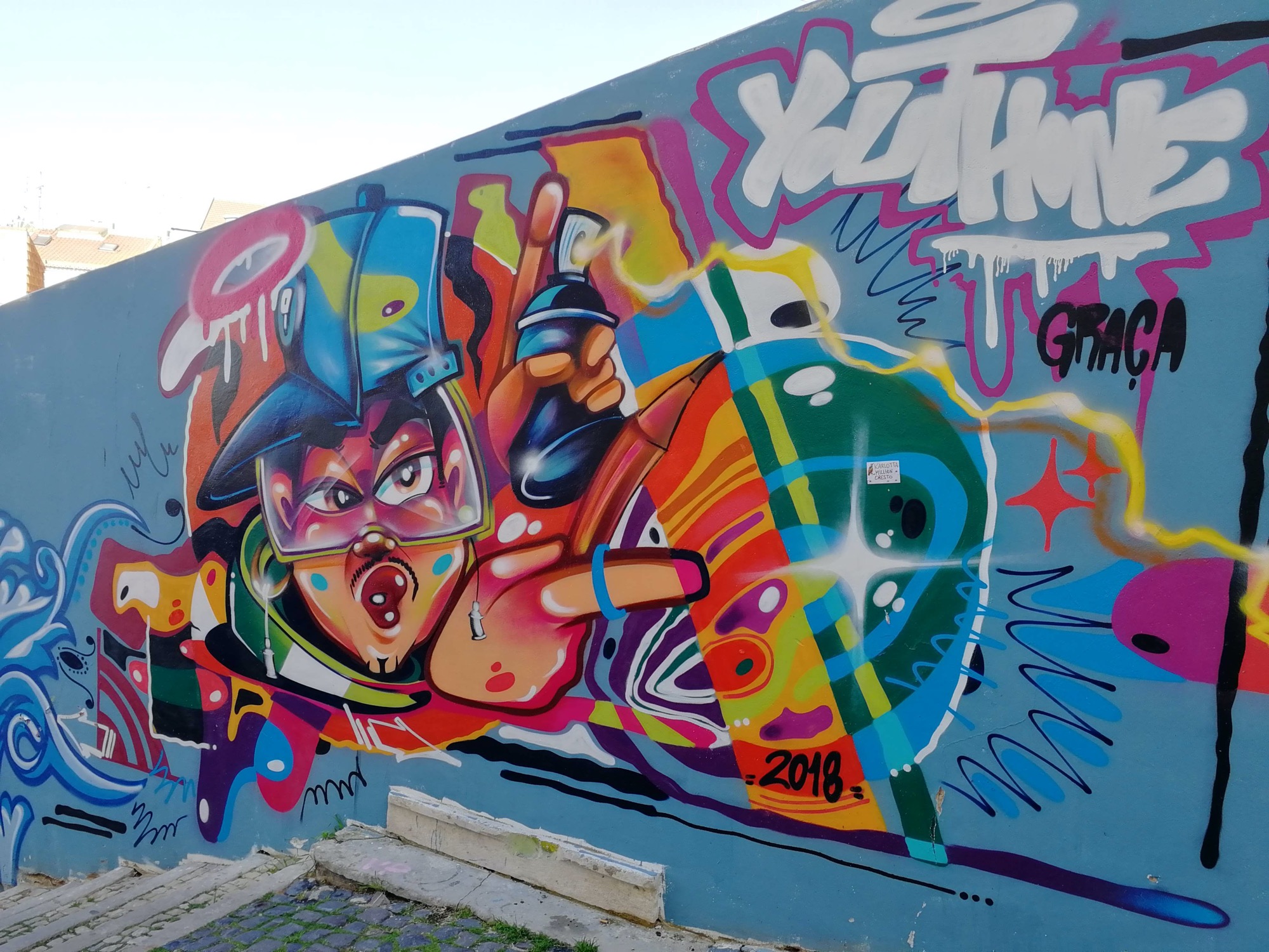 Graffiti 1089  capturé par Rabot à Lisboa Portugal