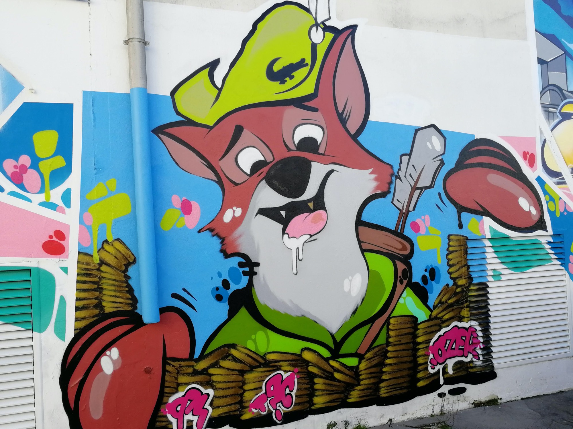 Graffiti 1125 Robin hood by the artist Ozer 974 captured by Rabot in Bordeaux France