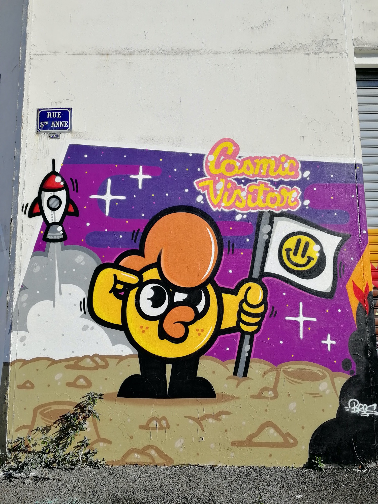 Graffiti 1128 Cosmic visitor capturé par Rabot à Bordeaux France