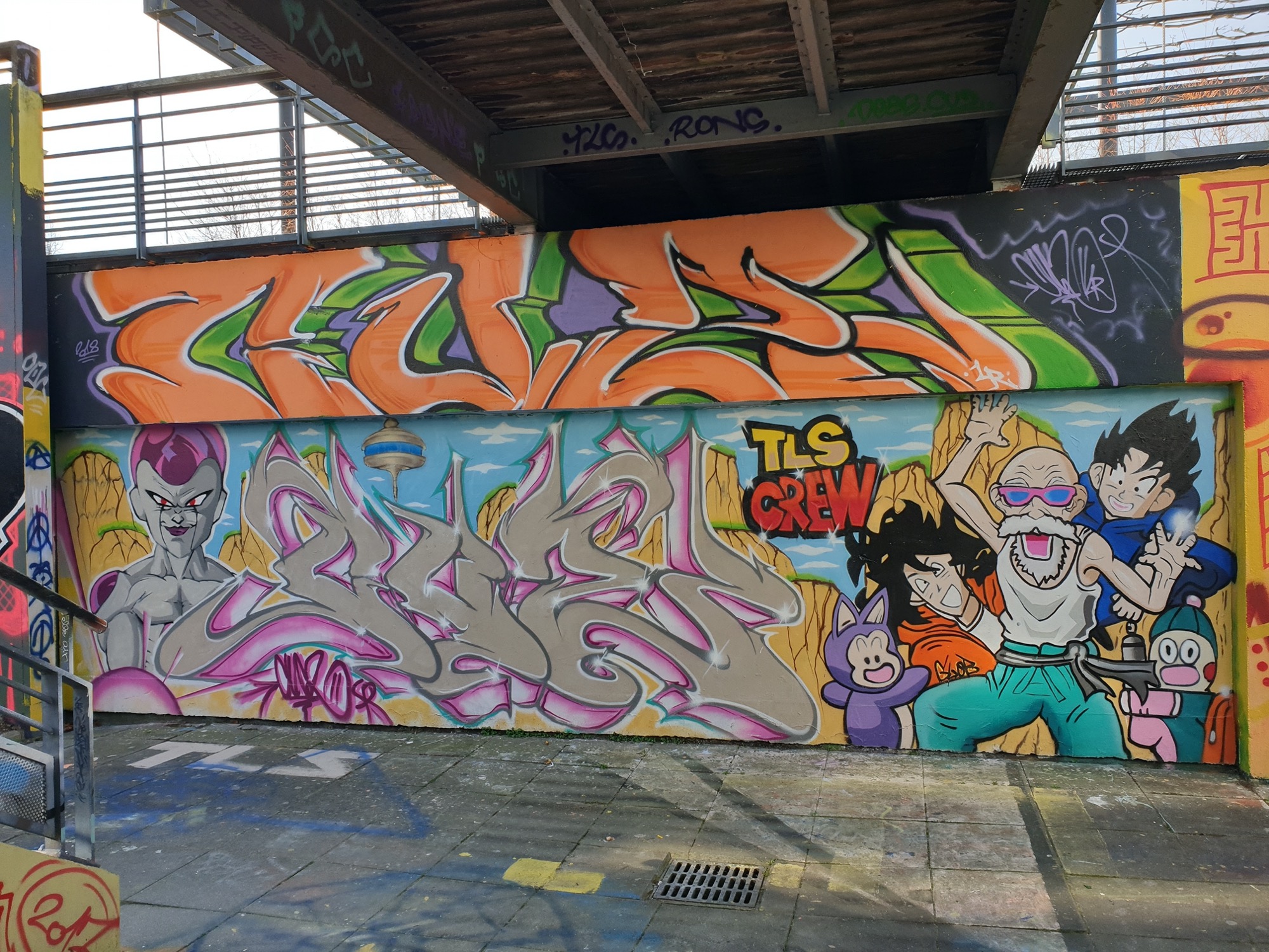 Graffiti 1156 Dragonball Z captured by Toutounepictures in Angers France