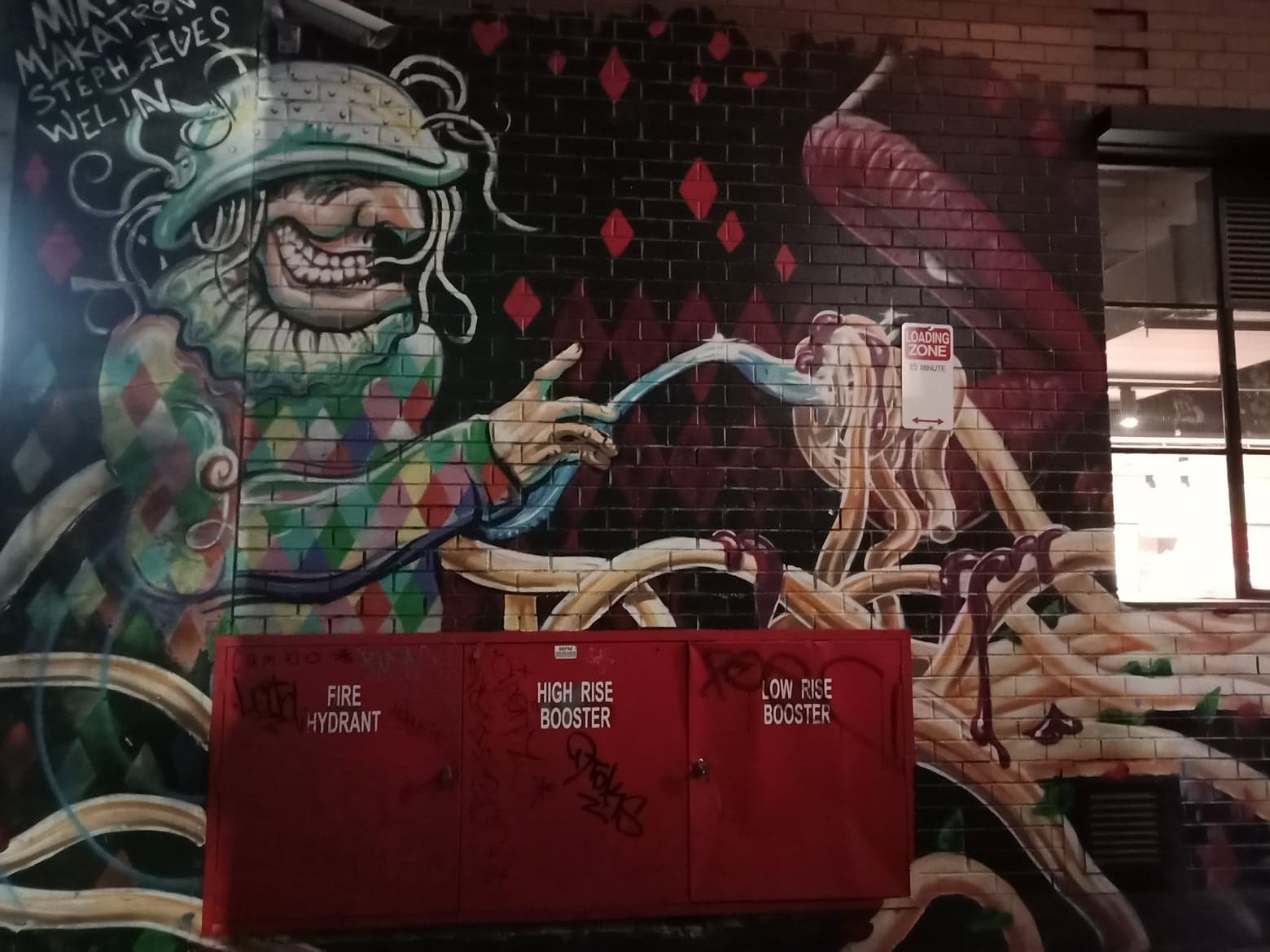 Graffiti 1159 Jester de Mike Makatron capturé par MEGutsell à Melbourne Australia