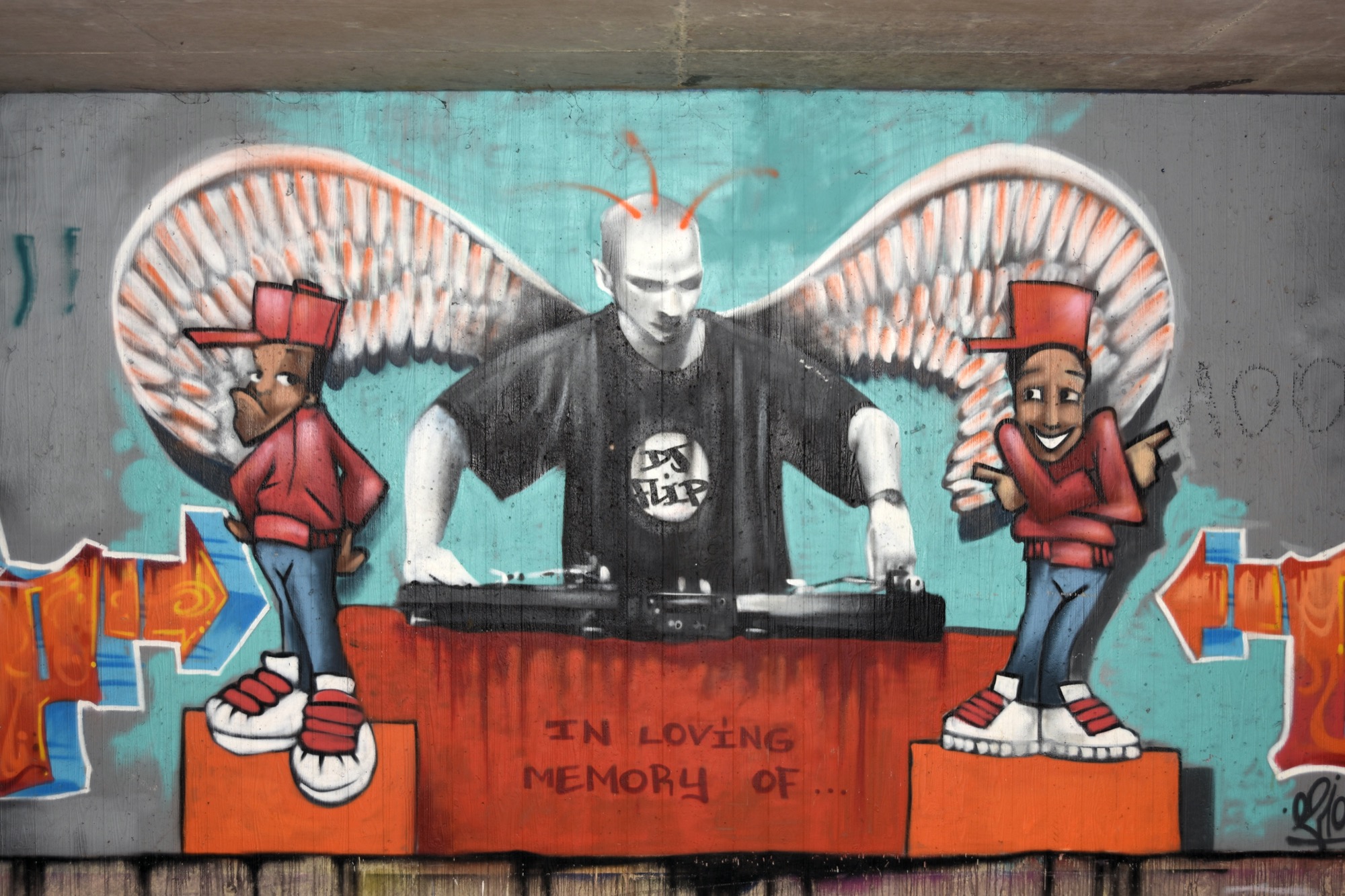 Graffiti 1172 RIP DJ FLIP capturé par mrostf à Brugge Belgium