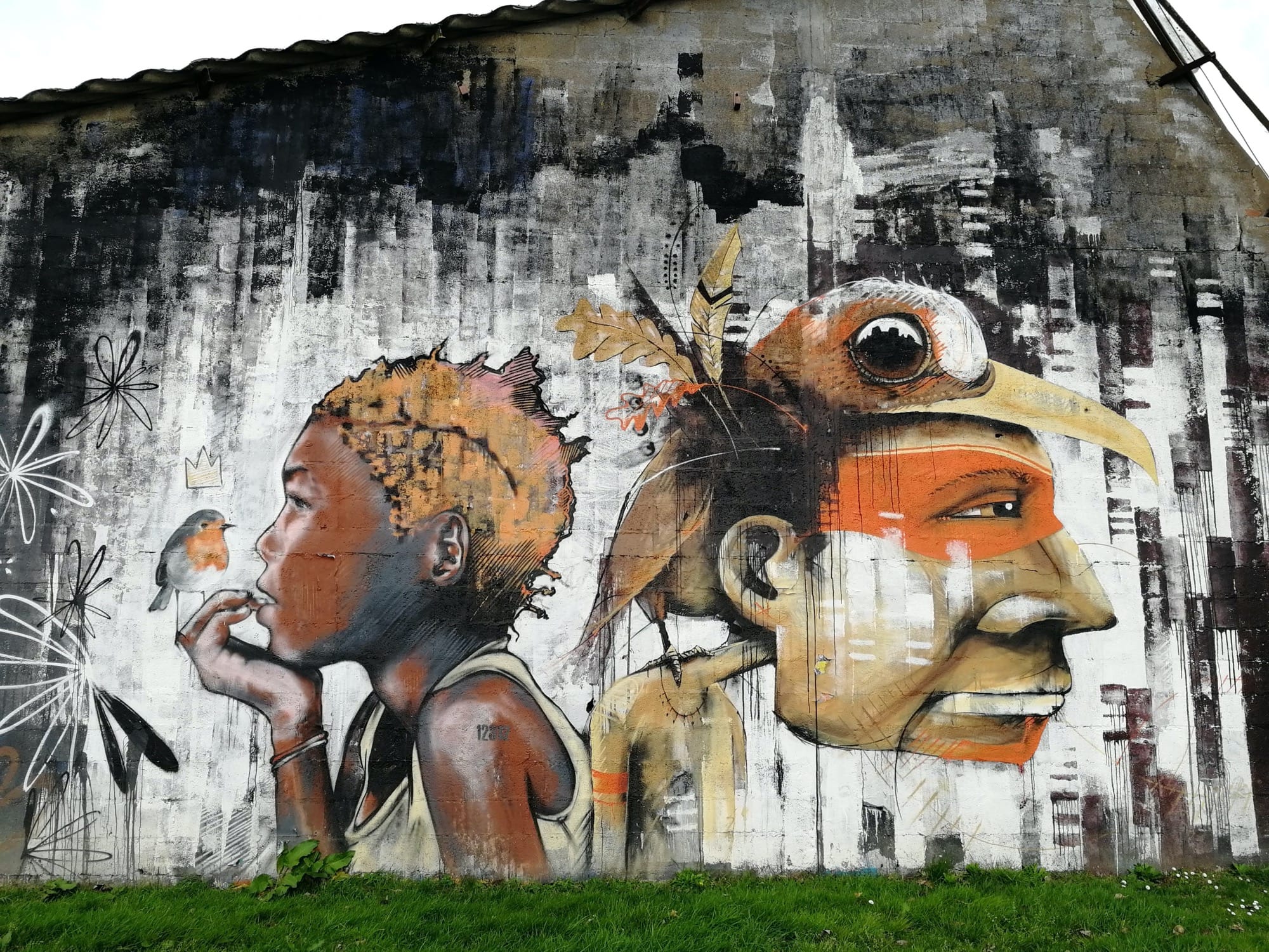 Graffiti 1208  by the artist Mika captured by Rabot in Redon France