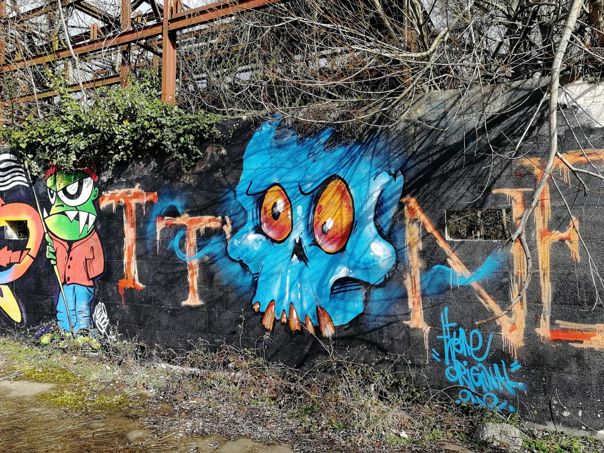 Graffiti 1234  capturé par Rabot à Saint-Nicolas-de-Redon France