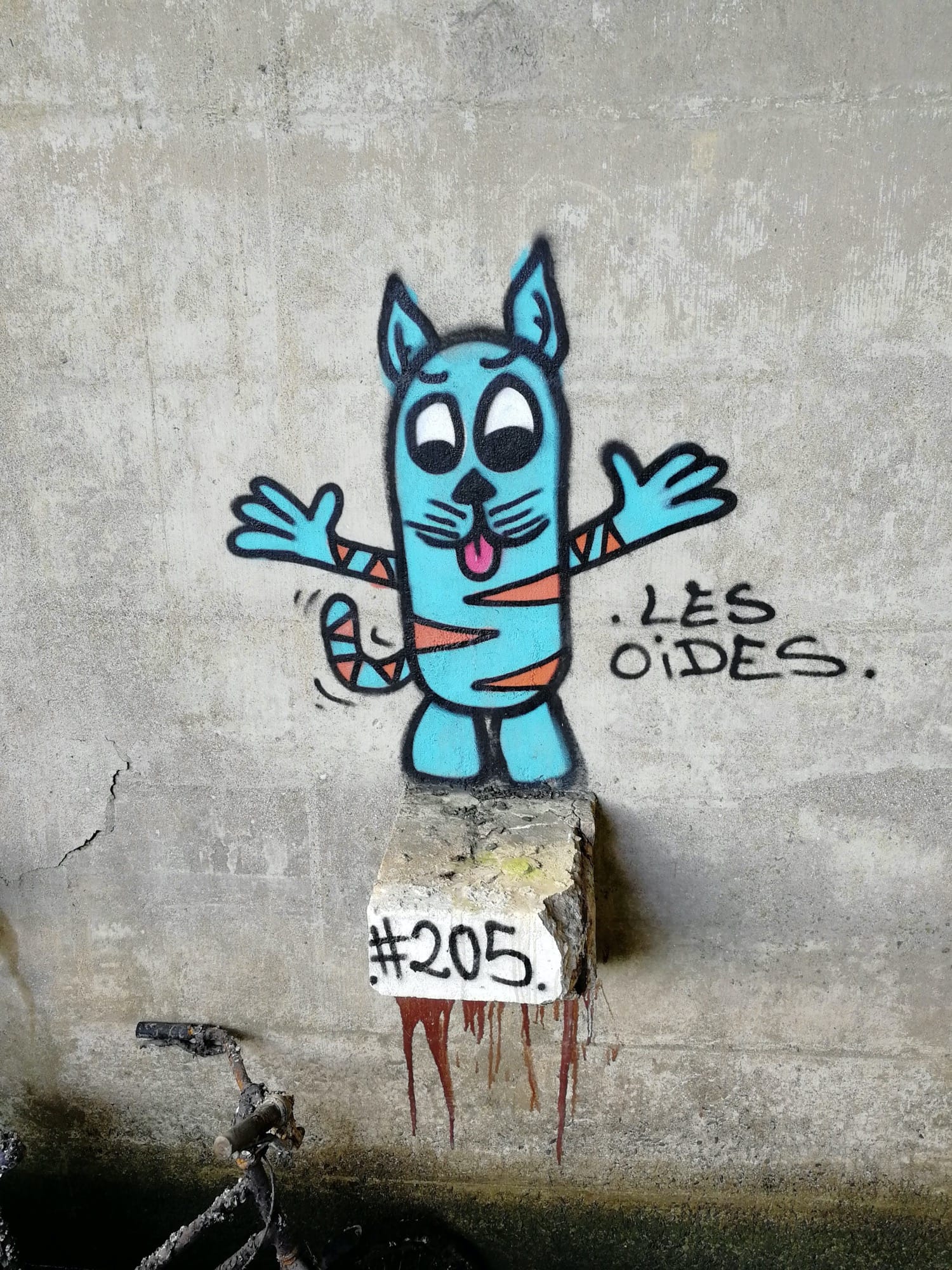 Graffiti 1318 Les oides #205 by the artist Les Oides captured by Rabot in Montoir-de-Bretagne France