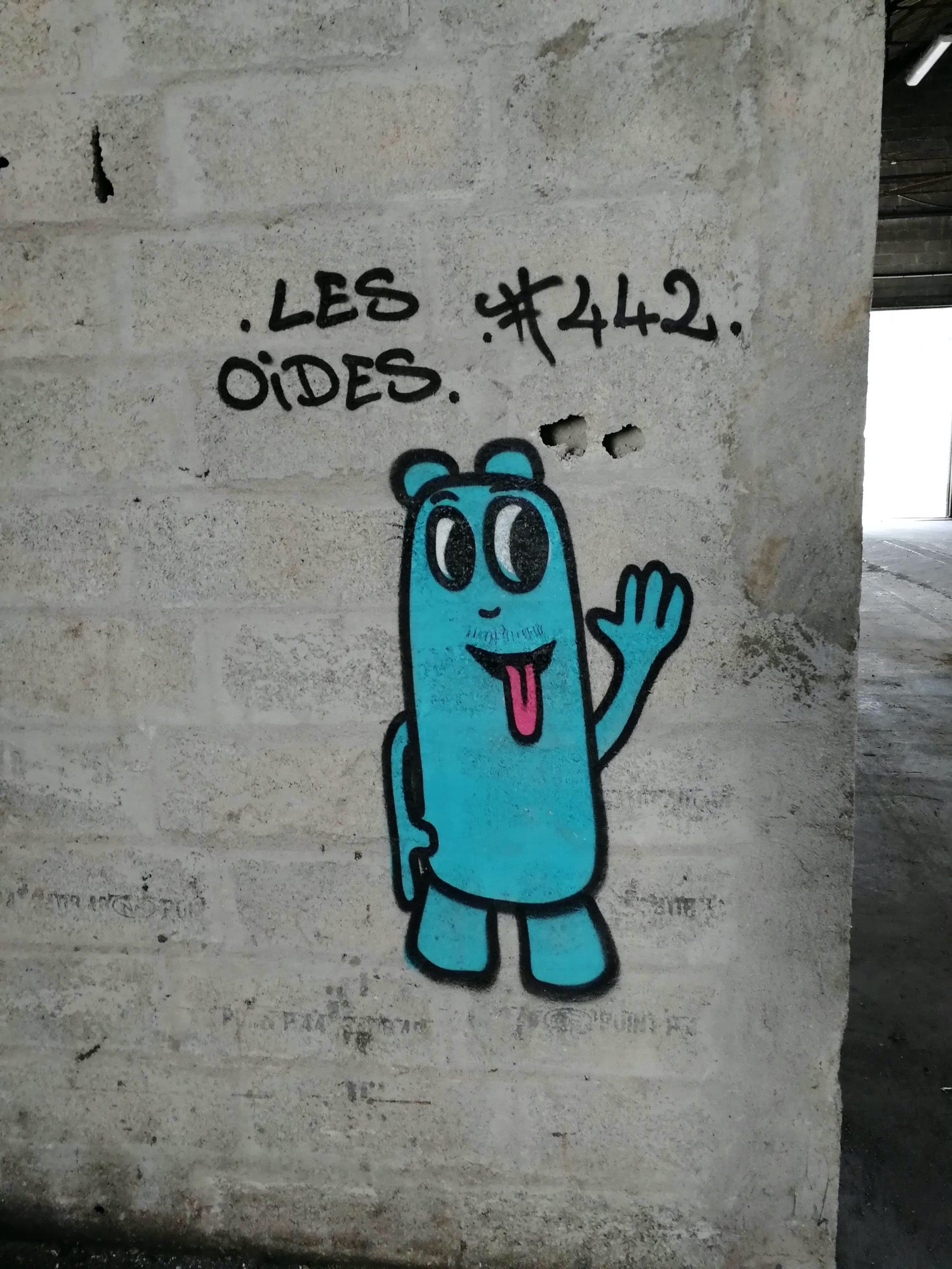 Graffiti 1323 Les oides #442 by the artist Les Oides captured by Rabot in Saint-Nazaire France