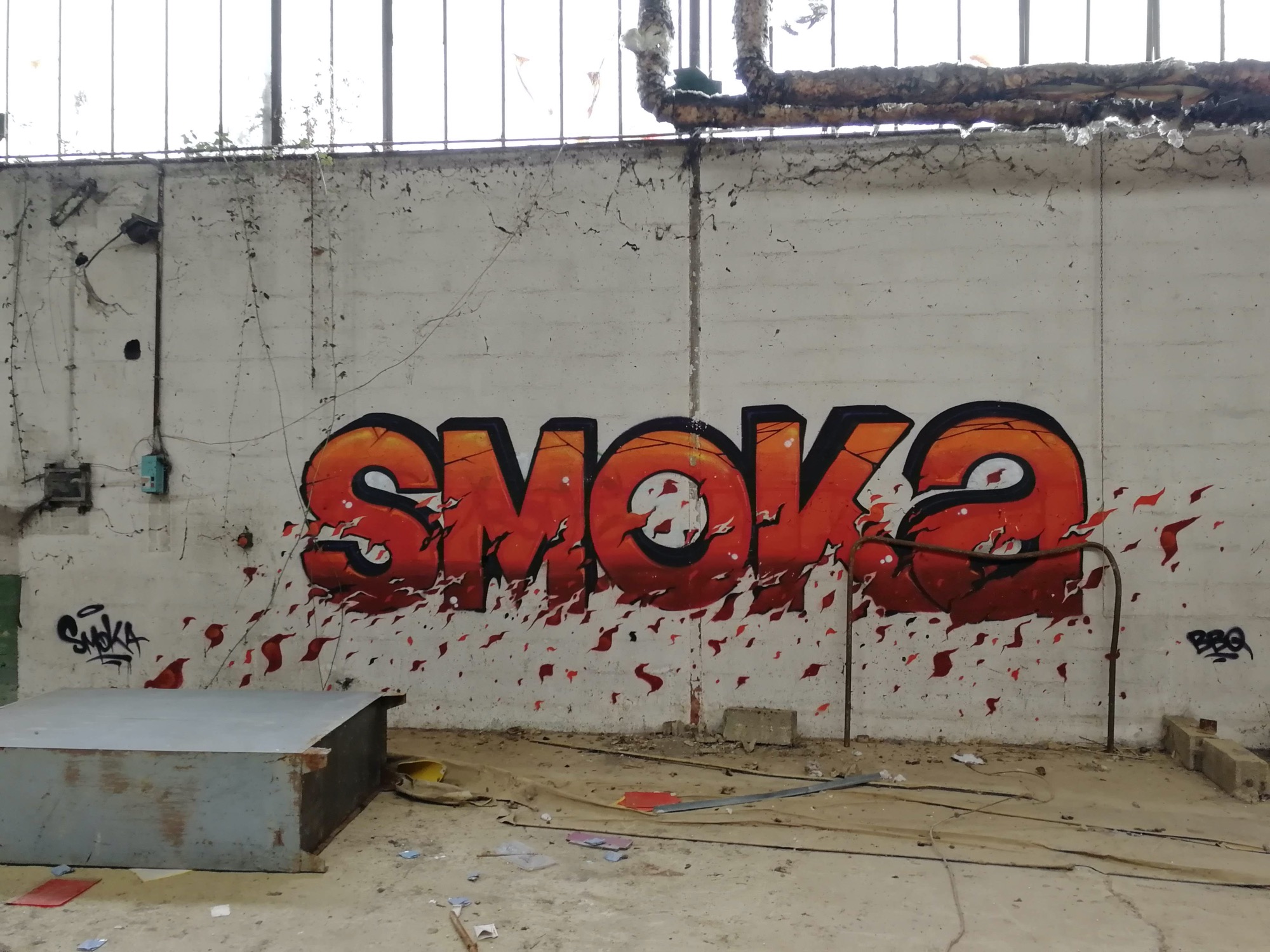 Graffiti 1399  by the artist Smoka captured by Rabot in Issé France