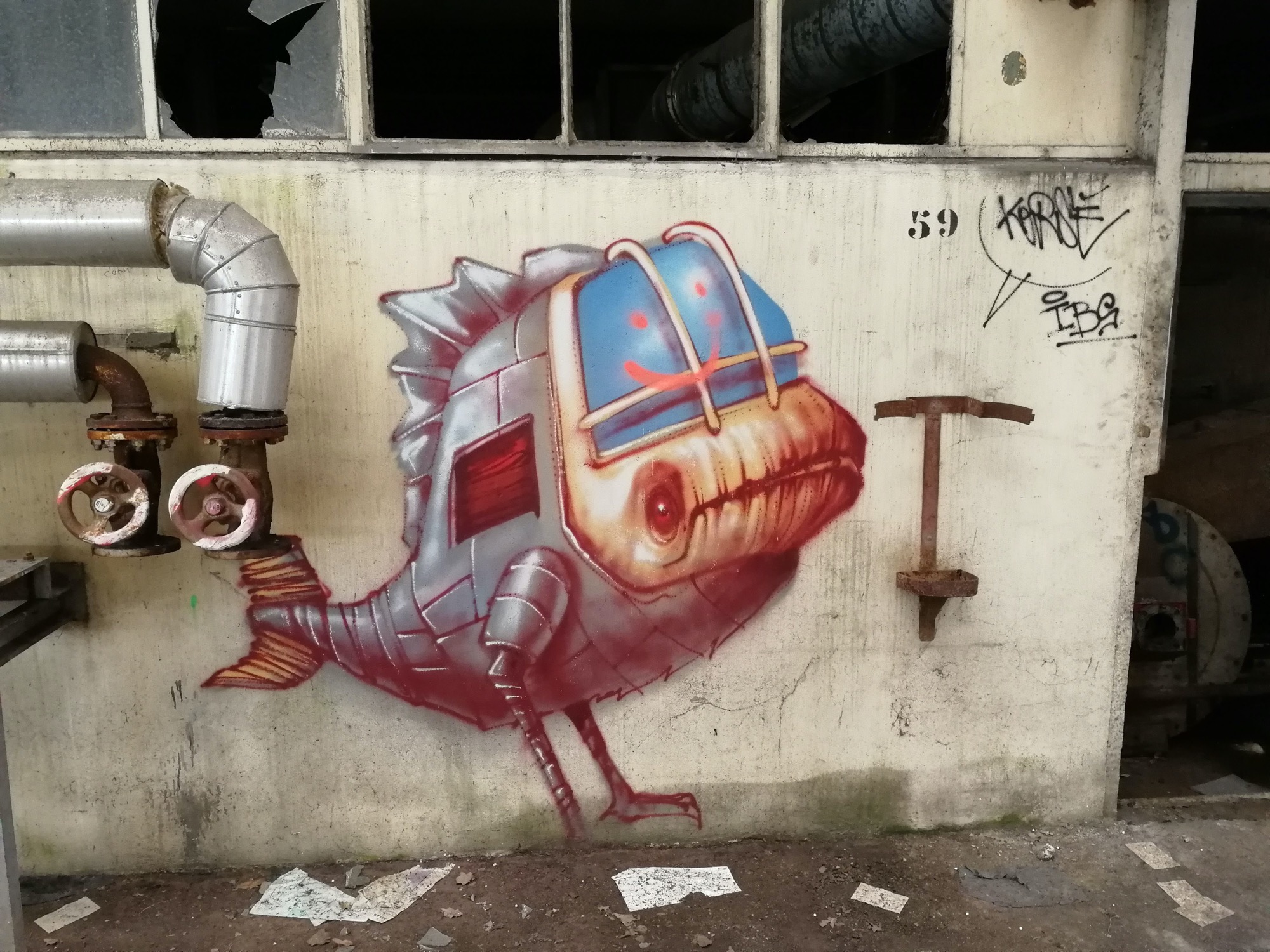 Graffiti 1402  by the artist Kafé Korsé captured by Rabot in Issé France